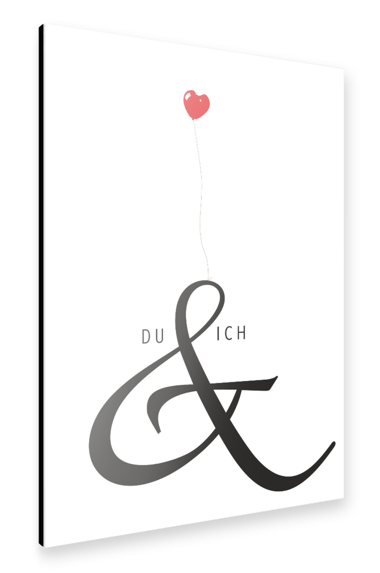 Alu-Dibond "DU & ICH" 30x20 cm artboxONE