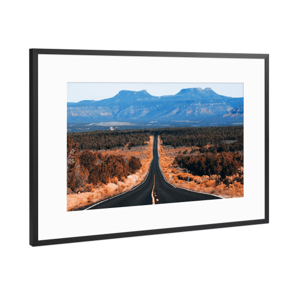 Poster mit Rahmen Schwarz (Metallic) "Roadtrip USA (Utah)" artboxONE - Reise,Reise / Länder
