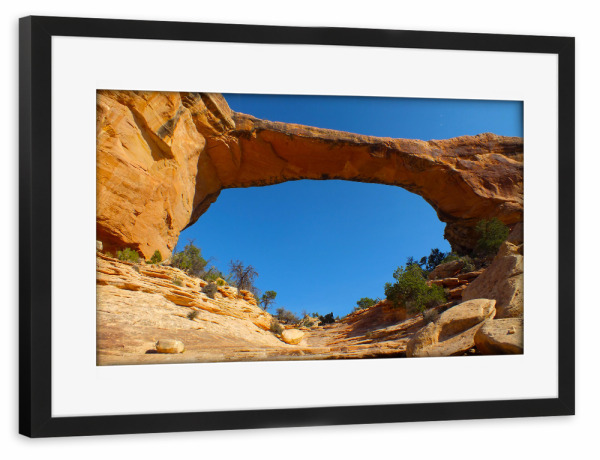 Poster mit Rahmen schwarz "Natural Bridges Monument, Utah" artboxONE - Natur,Reise,Reise / Länder