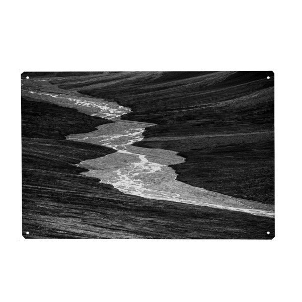 Metall Poster "Nature's Artwork" artboxONE - Natur,Schwarzweiß