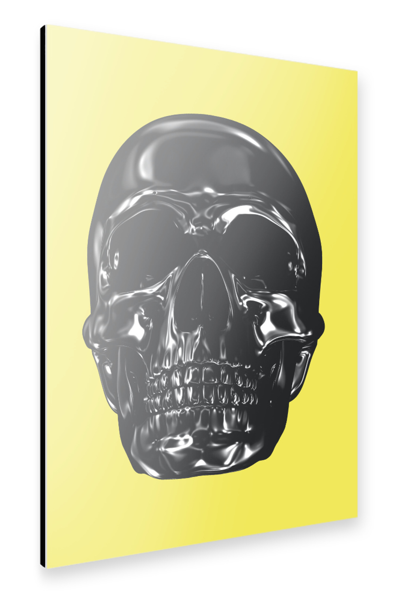 Alu-Dibond "Skulls Yellow" 75x50 cm artboxONE