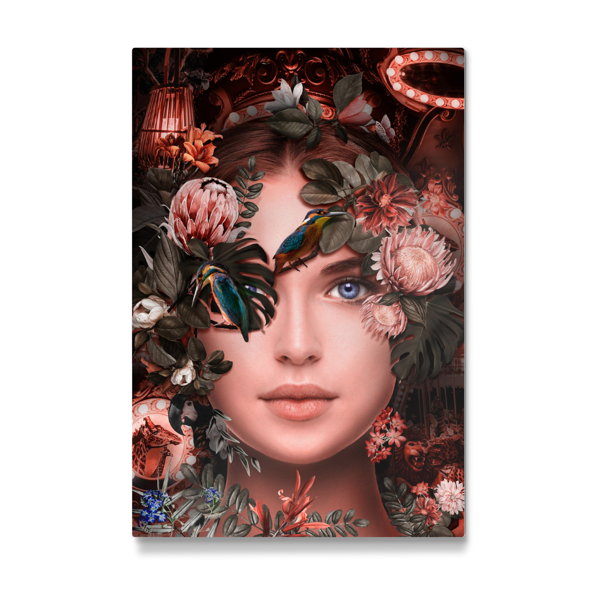 Galerie-Print "Woman face Flowers" 30x20 cm artboxONE
