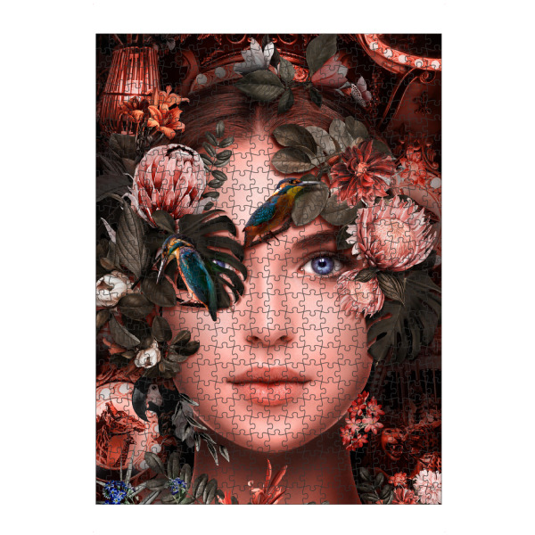 Puzzle Ravensburger "Woman face Flowers" artboxONE - Natur,Floral,Menschen - Face,Women,Woman,Flower,Rose,Female,Frau,Girl,Blumen,Floral,Collage