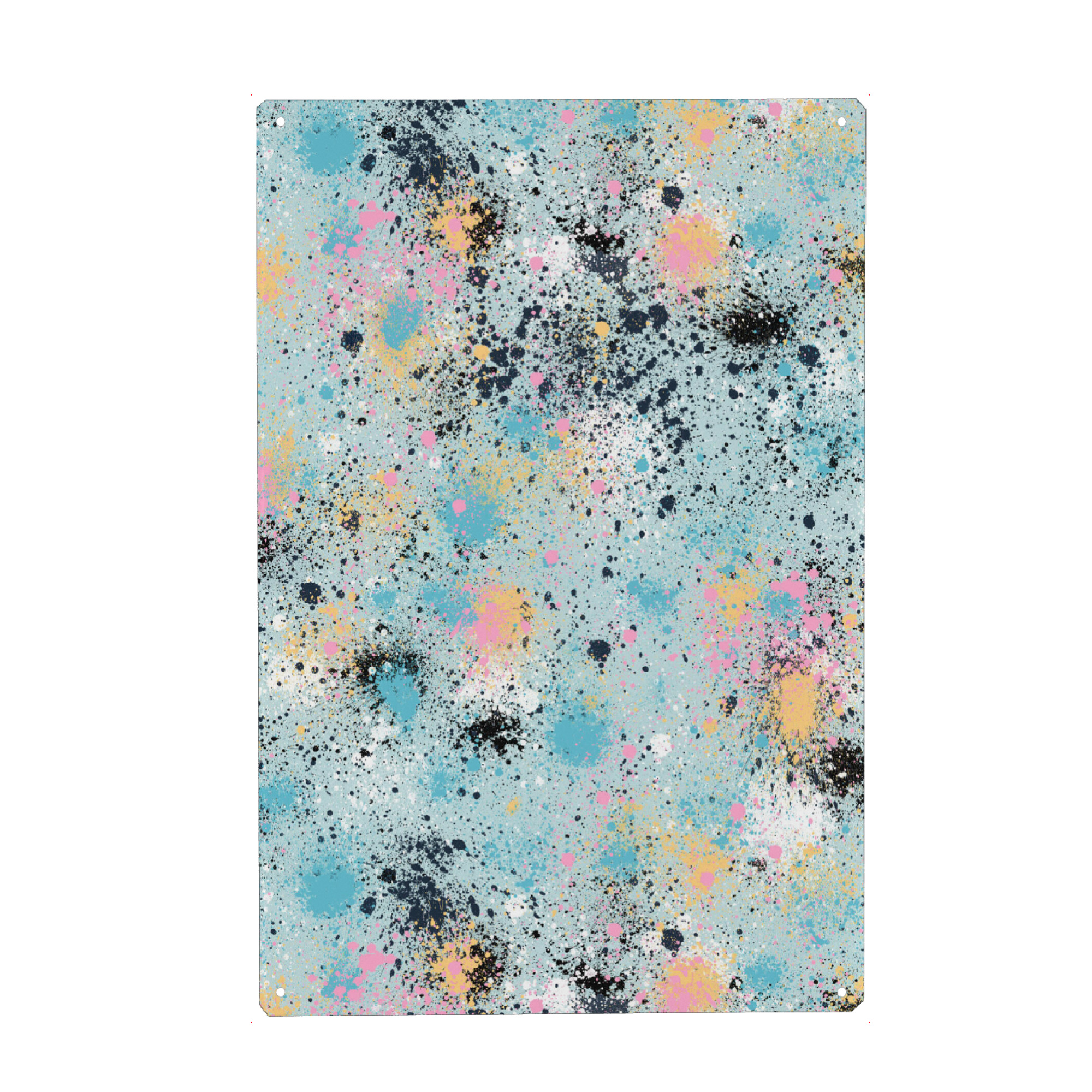Metall Poster "Ink Dust Splatter Sweet Blue" artboxONE - Abstrakt,Marmor,Galaxy