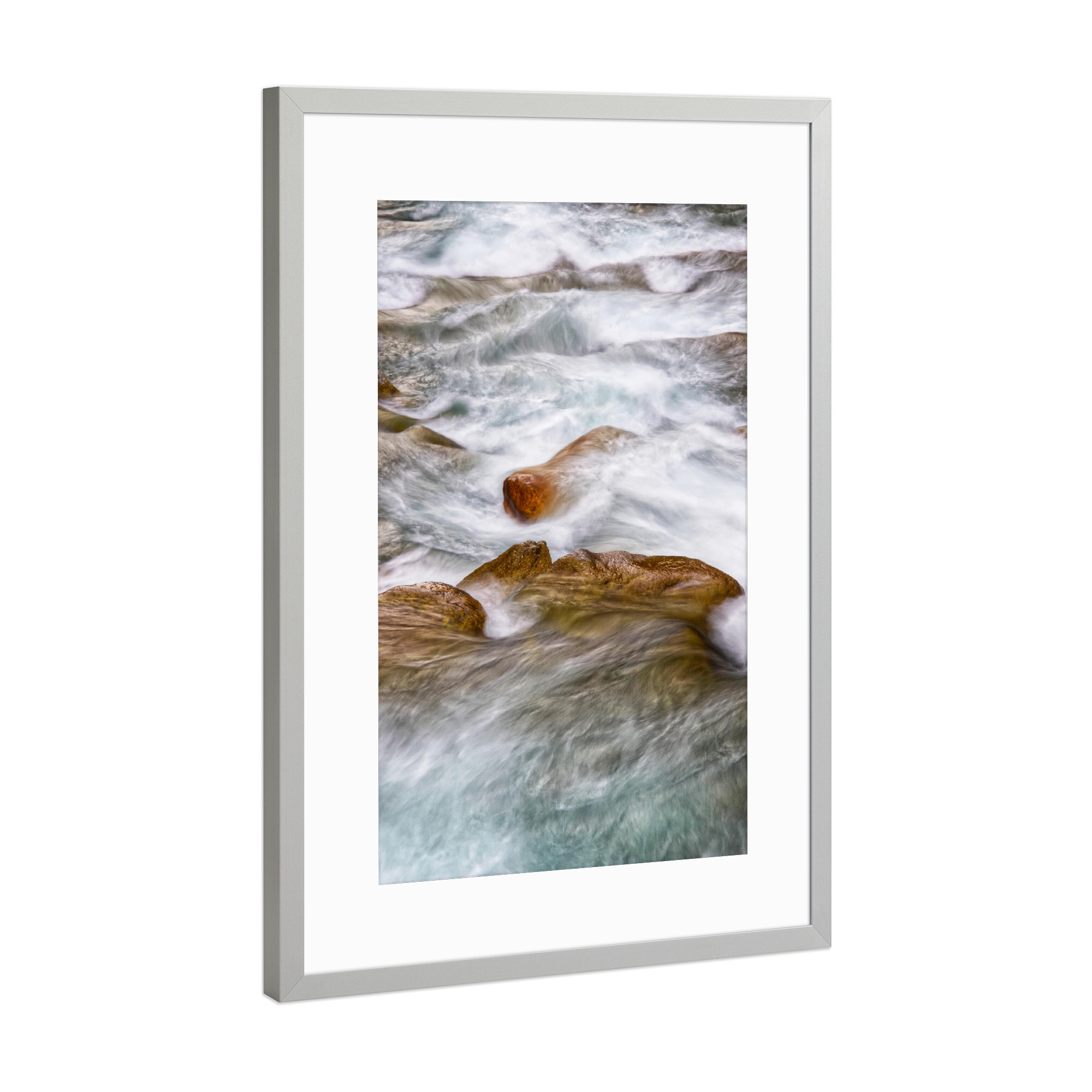Poster mit Rahmen Silber "Der Bach" artboxONE - Natur,Reise,Abstrakt