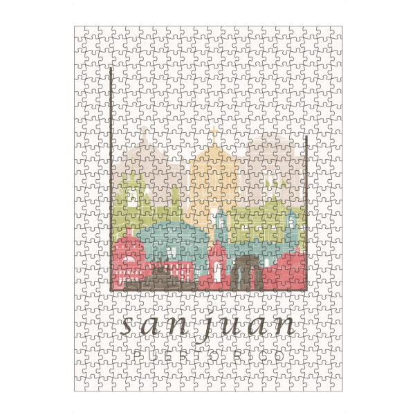 artboxONE Puzzle "San Juan skyline pastel" artboxONE - Städte,Reise,Architektur,Kartografie