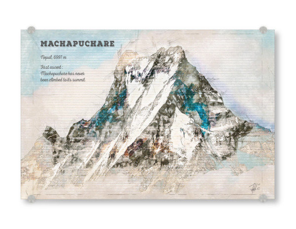 Acrylglasbild "Machapuchare Mountain" artboxONE - Natur,Reise,Reise / Asien