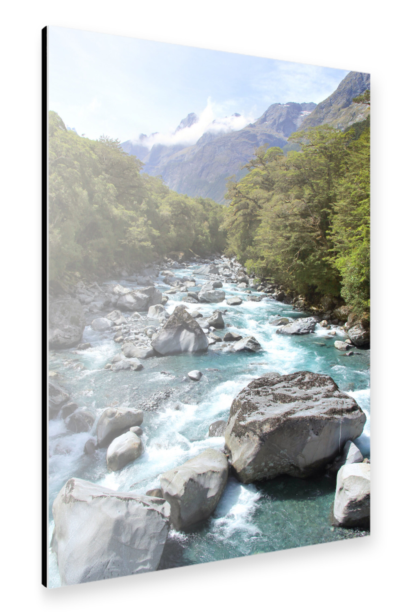 Alu-Dibond "Graue Riesen im Fluss" 30x20 cm artboxONE