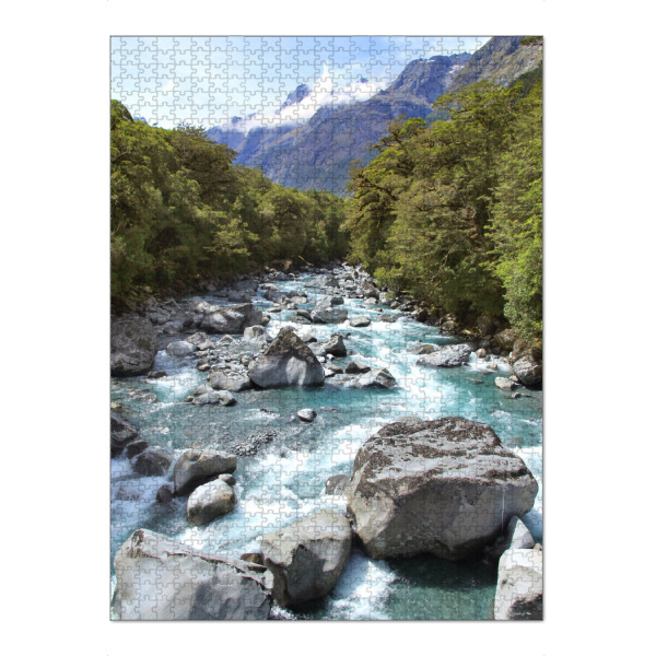 Puzzle Ravensburger "Graue Riesen im Fluss" artboxONE - Natur,Reise