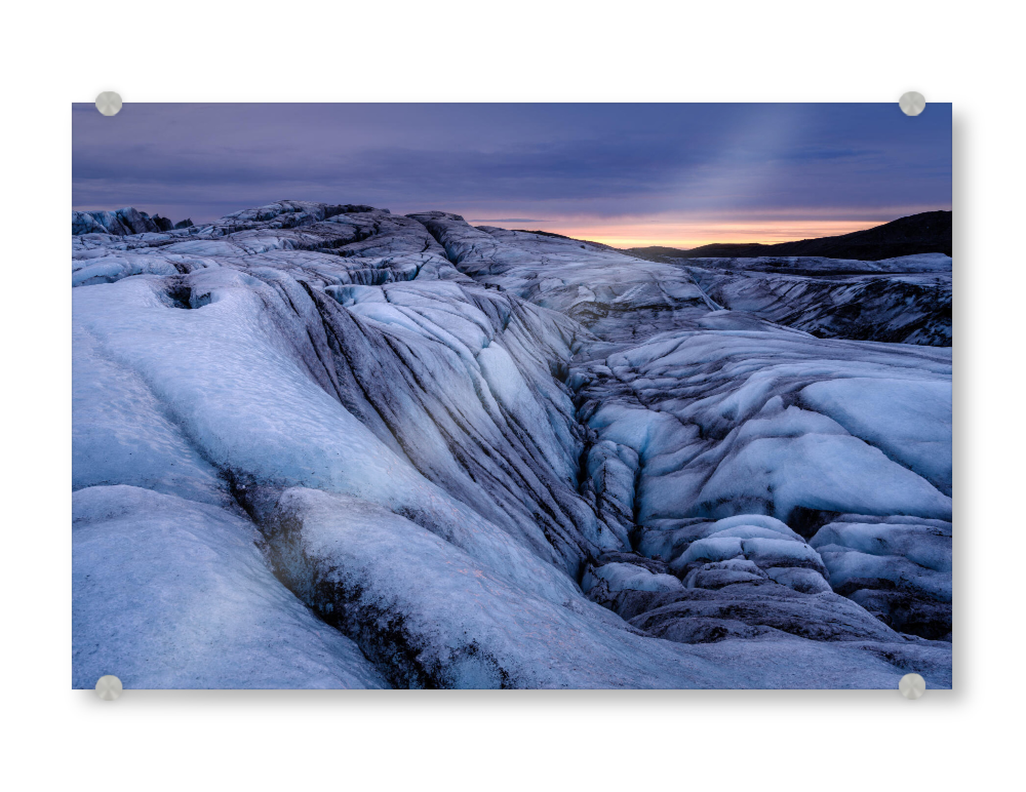 Acrylglasbild "Dusk at Svinafellsjokull" artboxONE - Natur,Abstrakt