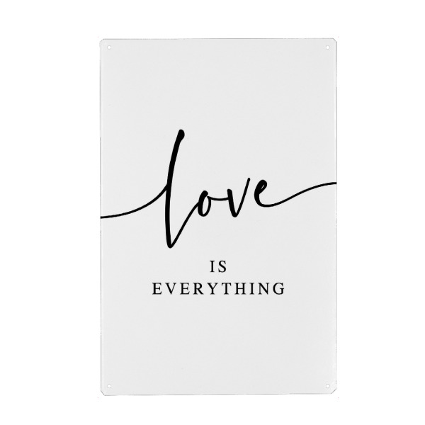 Holzbild "*Love is Everything*" artboxONE - Typografie,Menschen,Liebe