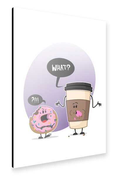 Alu-Dibond "Was ist los" 30x20 cm artboxONE