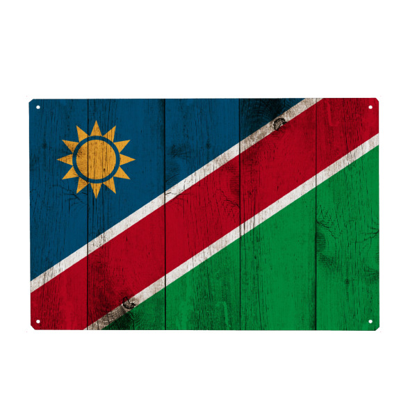 Holzbild "Namibia Vintage Flag" artboxONE - Reise,Abstrakt,Reise / Afrika,Buchstaben / N