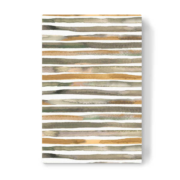 Leinwandbild "Watercolor Stripes Gold Orange" artboxONE - Abstrakt,Geometrie