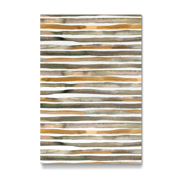 Galerie-Print "Watercolor Stripes Gold Orange" 30x20 cm artboxONE