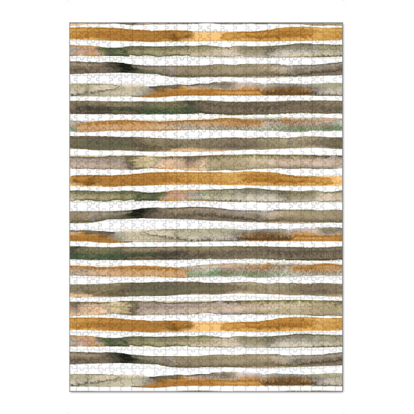 Puzzle Ravensburger "Watercolor Stripes Gold Orange" artboxONE - Abstrakt,Geometrie