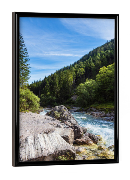 Poster mit schwarzem Rahmen "Wimbachtal in Bayern" artboxONE - Natur,Reise