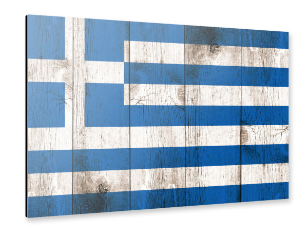 Alu-Dibond "Greek Vintage Flag" 30x20 cm artboxONE