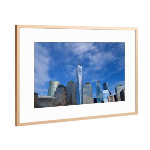 Poster mit Rahmen Kupfer "The Skyline of Manhattan" artboxONE - Städte / New York,Reise