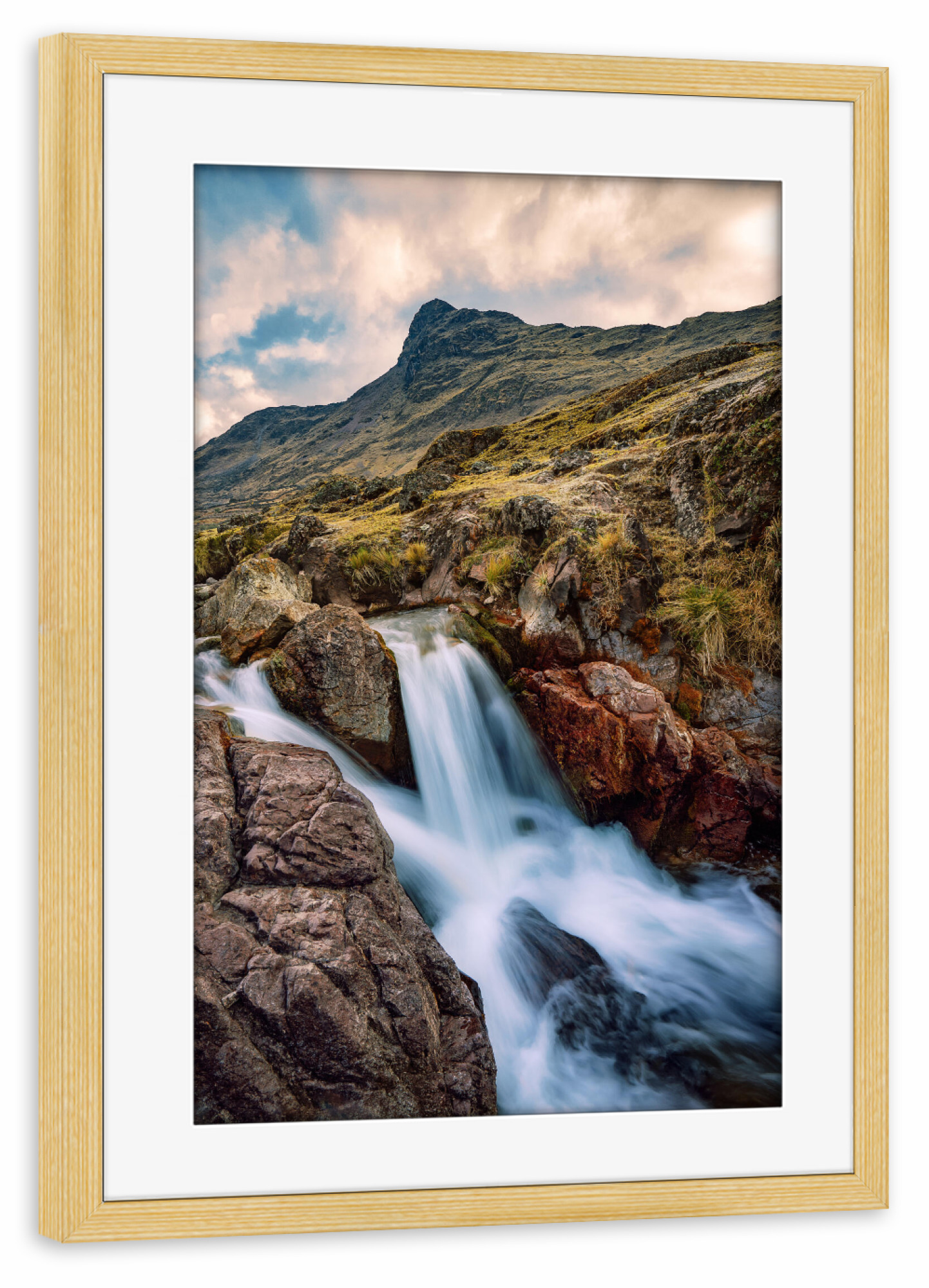 Poster mit Rahmen kiefer "Lares Trek Peru" artboxONE - Natur,Reise,Reise / Länder