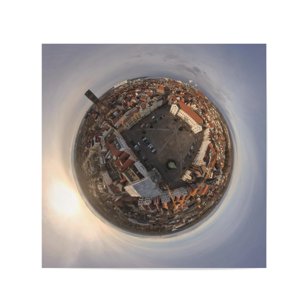 Poster 20x20 cm "Wismar - Marktplatz im Zentrum" artboxONE - Städte,Reise,Architektur,Reise / Strand und Meer,Reise / Länder