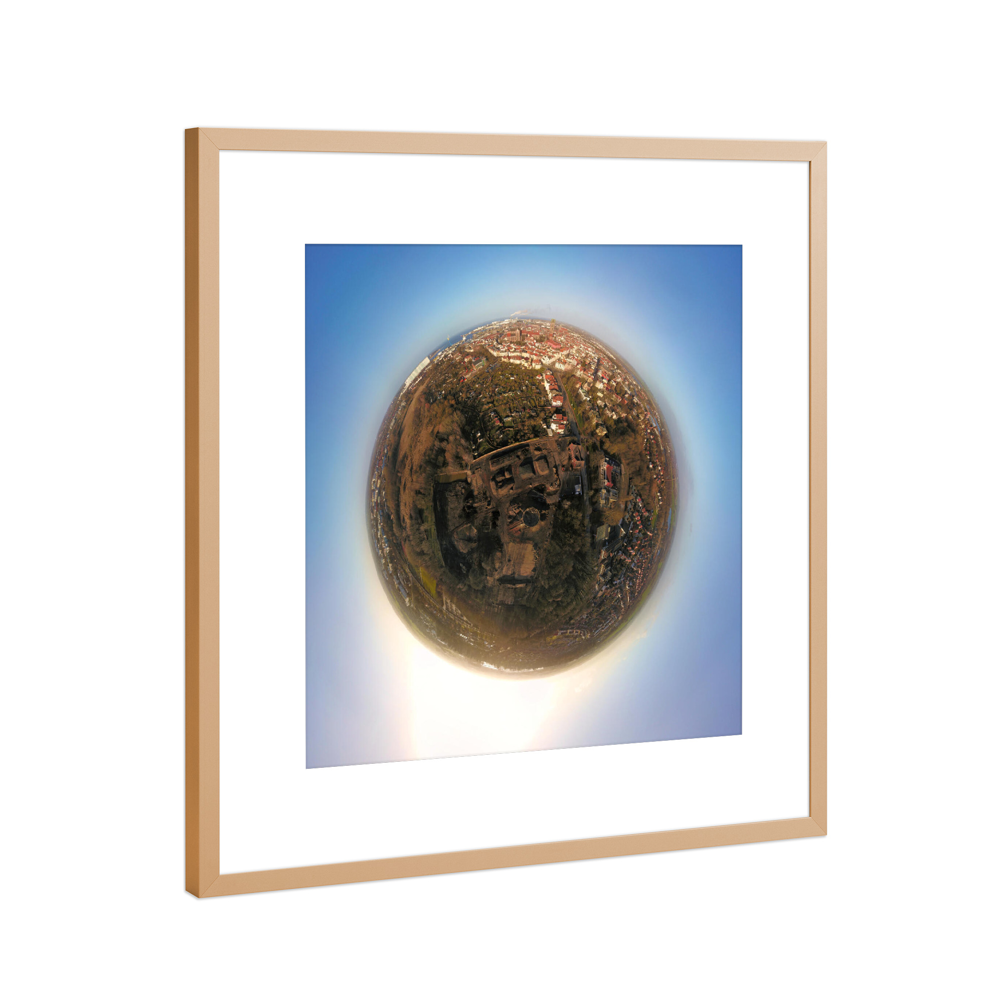 Poster mit Rahmen Kupfer "Ruine ehem. Gasometer - Wismar" artboxONE - Städte,Natur,Reise,Reise / Strand und Meer,Reise / Länder