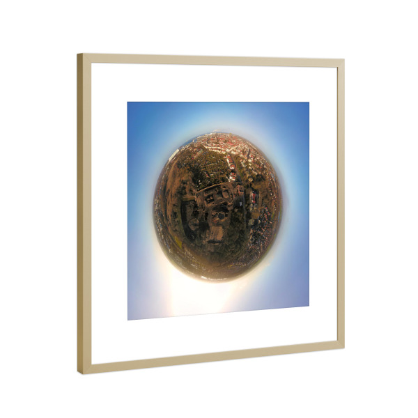 Poster mit Rahmen Gold "Ruine ehem. Gasometer - Wismar" artboxONE - Städte,Natur,Reise,Reise / Strand und Meer,Reise / Länder