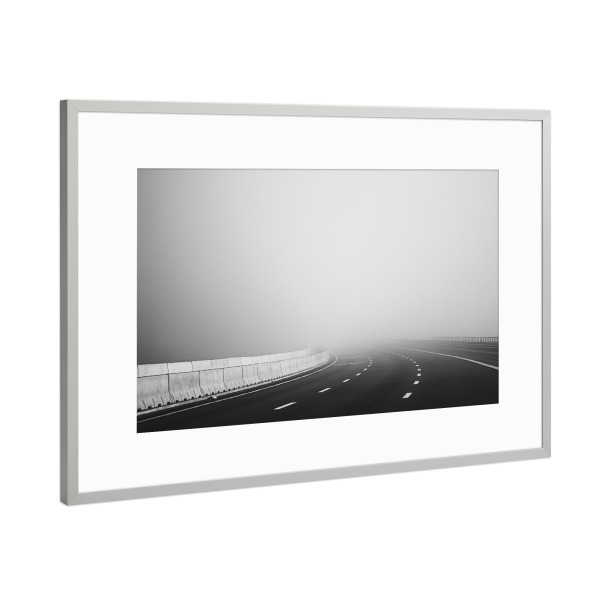 Poster mit Rahmen Silber "Uncertain Destination" artboxONE - Reise,Architektur,Automobile