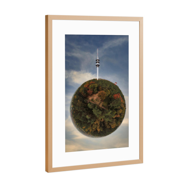 Poster mit Rahmen Kupfer "HH-Lohbrügge, Funkt- & Wasserturm" artboxONE - Städte,Städte / Hamburg,Natur,Reise,Reise / Länder