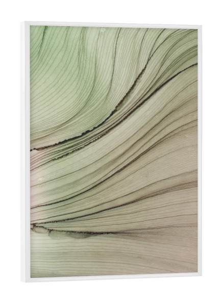 Poster mit weißem Rahmen "Waves on Hill" artboxONE - Abstrakt