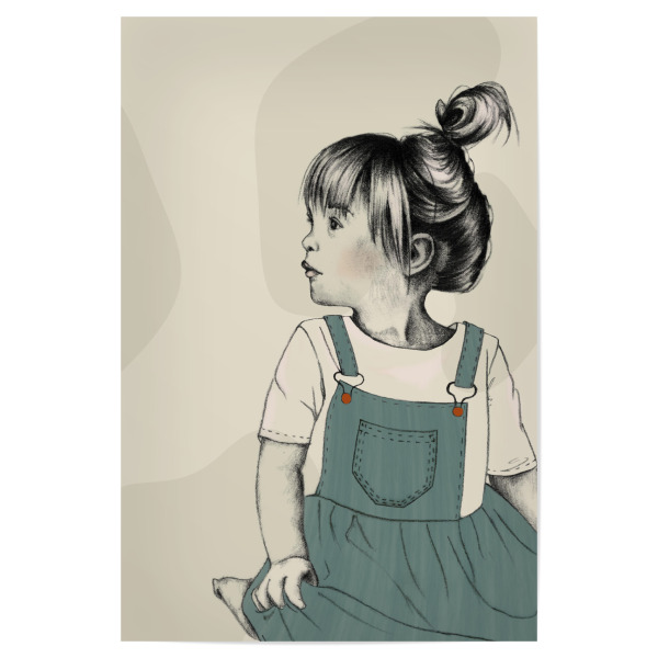 Poster "Green Dress" artboxONE - Für Kinder,Menschen,Für Mama