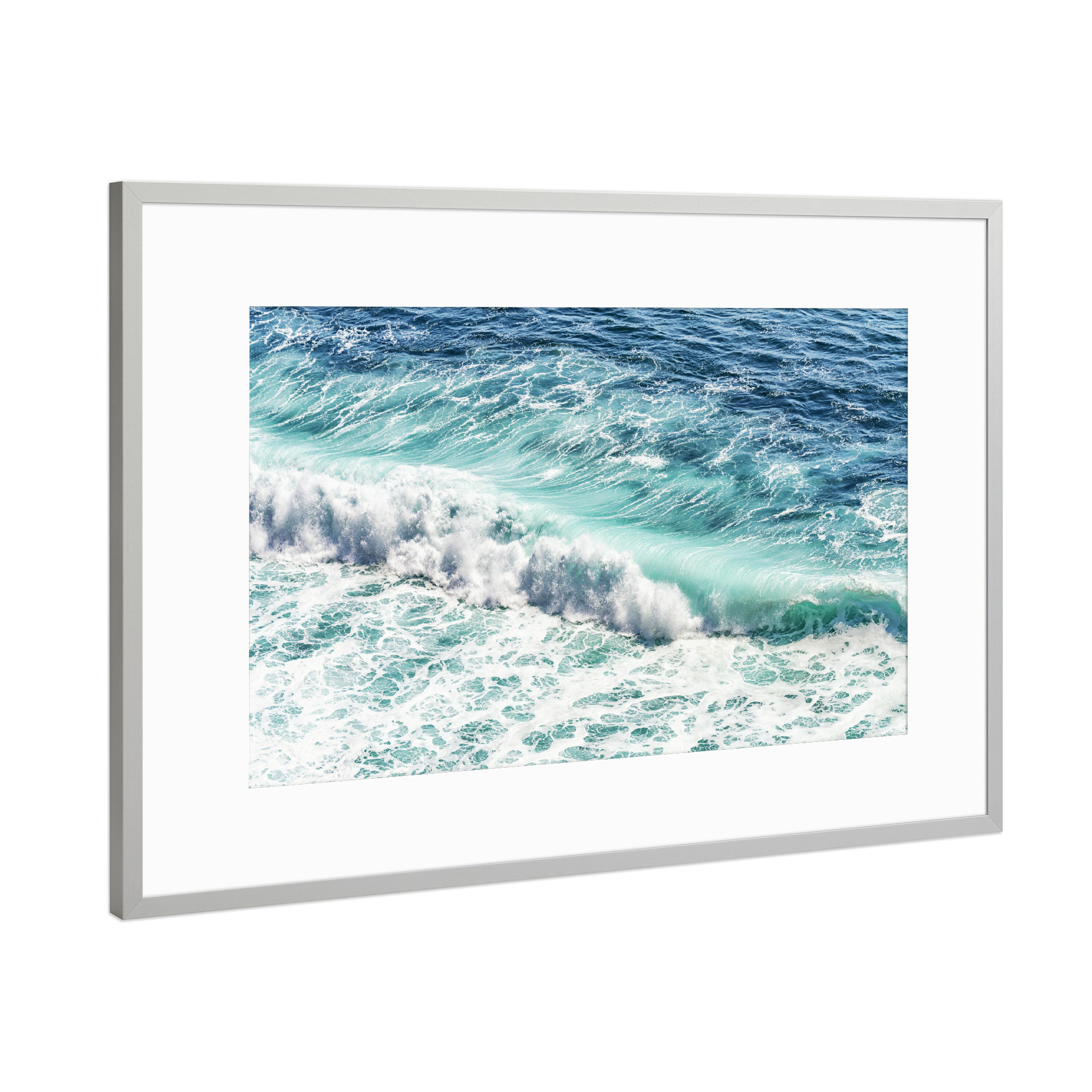 Poster mit Rahmen Silber "Turquoise wave" artboxONE - Natur,Reise,Reise / Strand und Meer,Reise / Asien,Reise / Länder