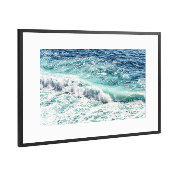 Poster mit Rahmen Schwarz (Metallic) "Turquoise wave" artboxONE - Natur,Reise,Reise / Strand und Meer,Reise / Asien,Reise / Länder