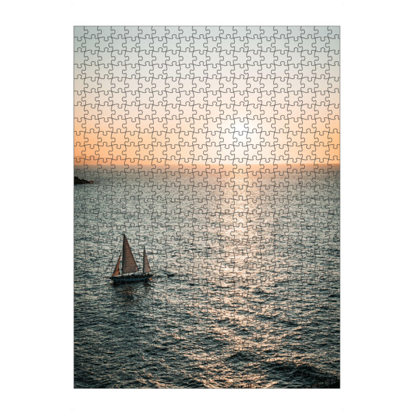 Puzzle Ravensburger "In den Sonnenuntergang segeln" artboxONE - Natur,Reise / Strand und Meer