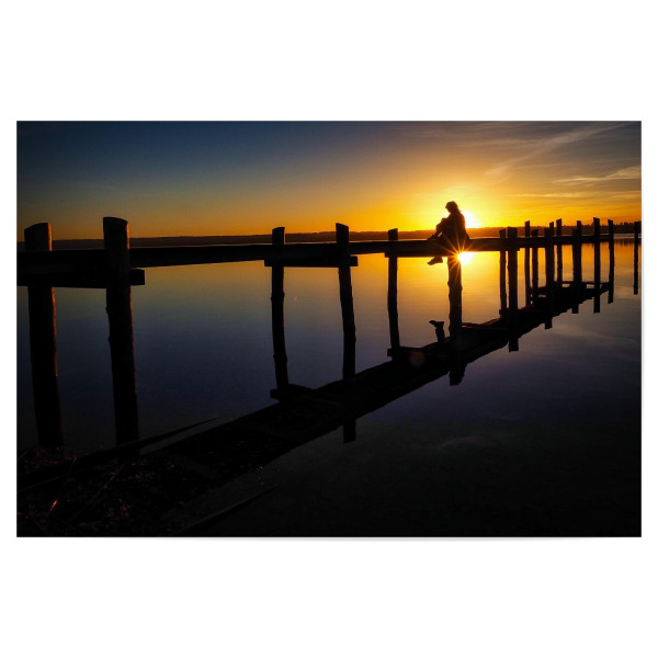Poster 30x20 cm "Ruhe am See" artboxONE - Natur,Menschen