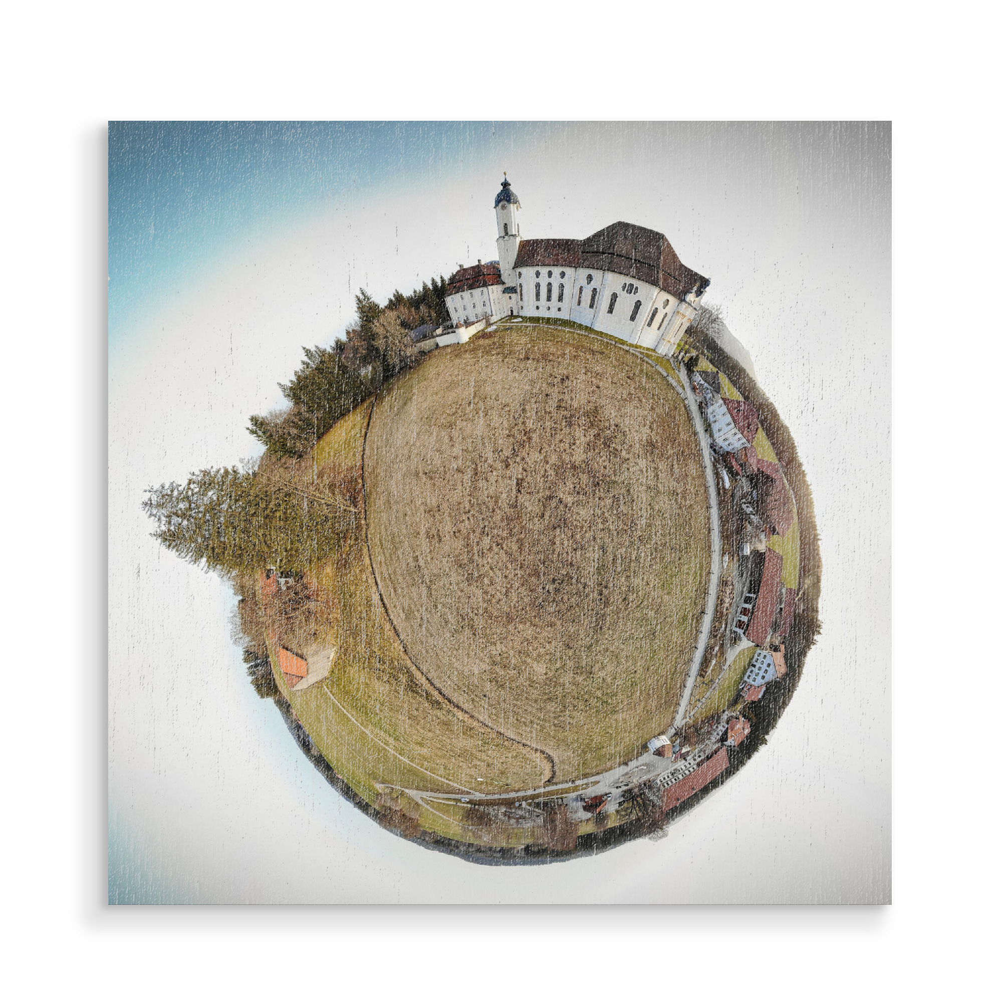 Holzbild "Wieskirche" artboxONE - Reise,Architektur