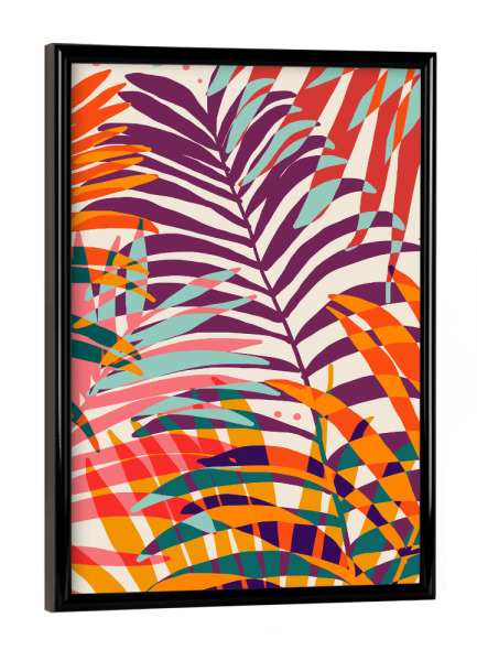 Poster mit schwarzem Rahmen "Find Me Under The Palms" artboxONE - Natur,Floral