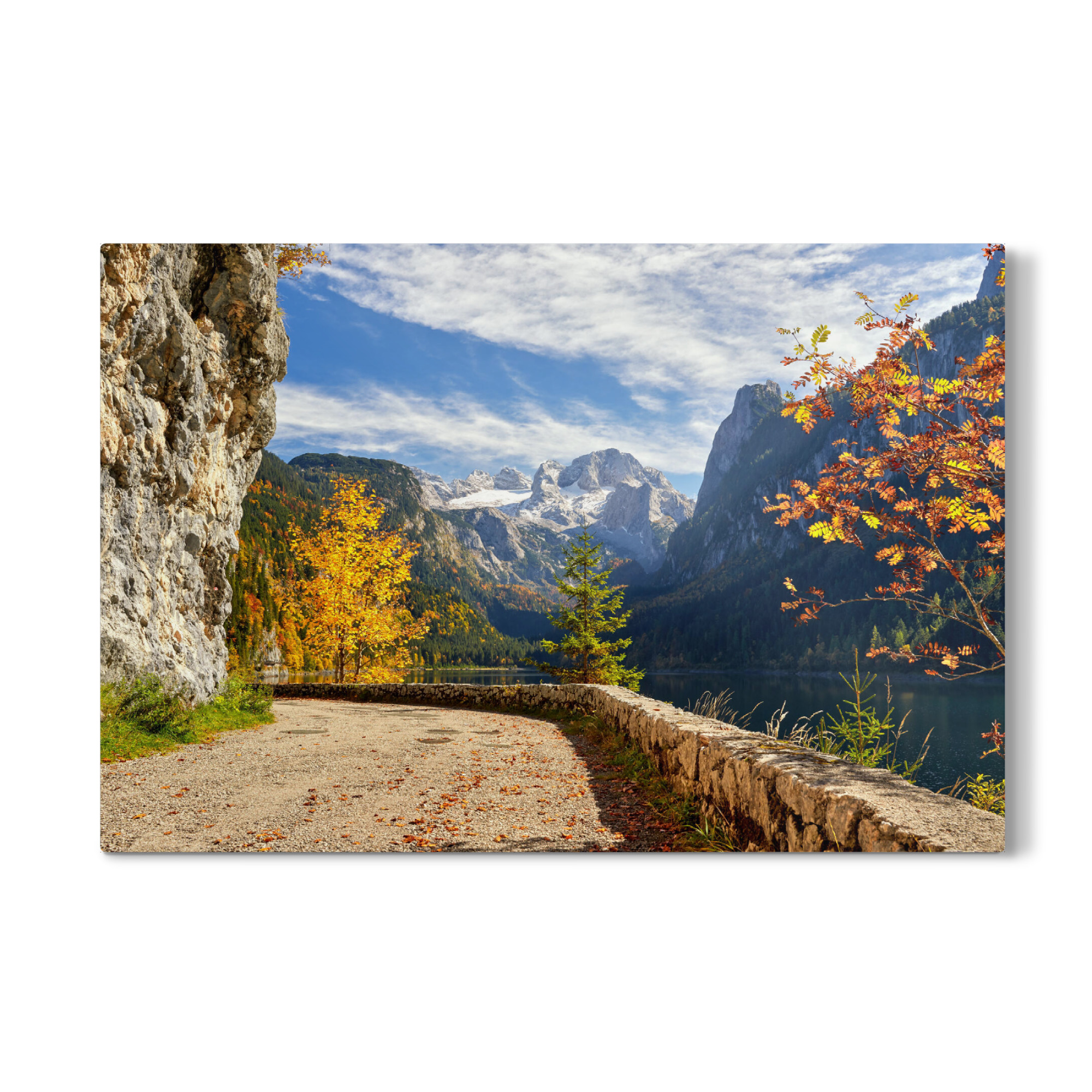 Galerie-Print "Herbst am Gosausee" 75x50 cm artboxONE