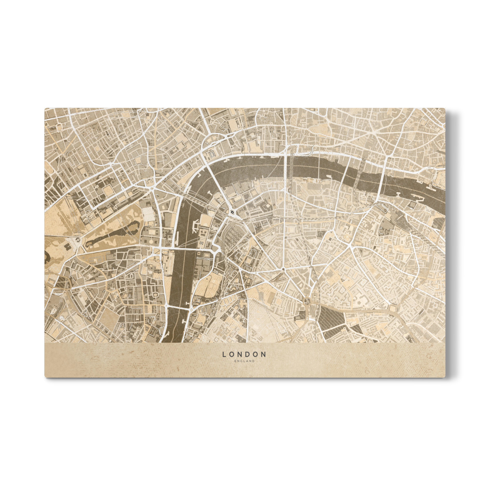 Galerie-Print "Sepia vintage map downtown London" 75x50 cm artboxONE