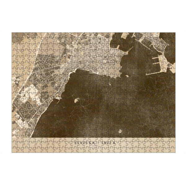 artboxONE Puzzle "Sepia vintage map of Ibiza Spain" artboxONE - Kartografie