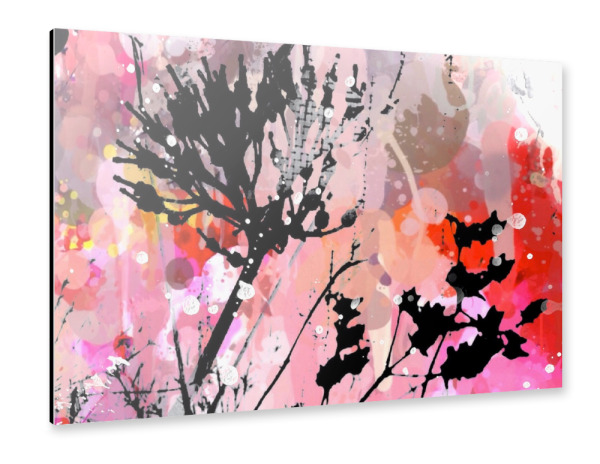 Alu-Dibond "Pop Art Flowers in PInk" 30x20 cm artboxONE