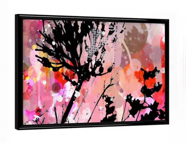 Poster mit schwarzem Rahmen "Pop Art Flowers in PInk" artboxONE - Natur,Floral,Liebe,Für Mama