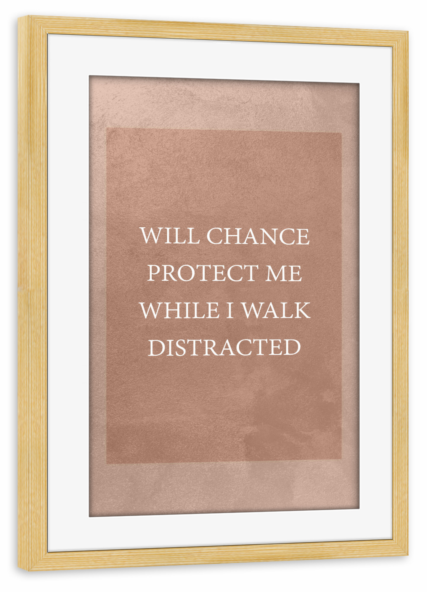 Poster mit Rahmen kiefer "Will Chance" artboxONE - Typografie - Typography,Typografie,Minimal,Minimalism