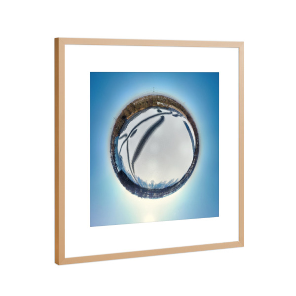 Poster mit Rahmen Kupfer "Hamburg - See "Hinterm Horn" artboxONE - Städte,Städte / Hamburg,Natur,Reise,Reise / Länder