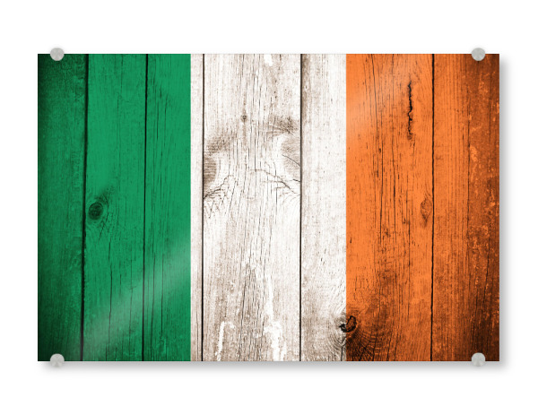 Acrylglasbild "Ireland Vintage Flag" artboxONE - Reise,Reise / Länder