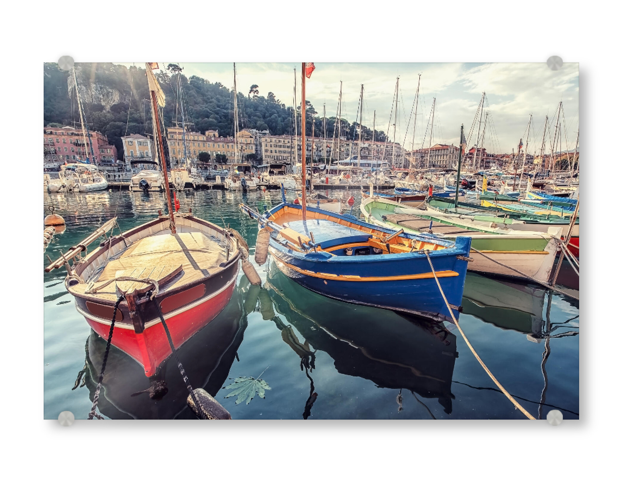 Acrylglasbild "Harbor in Nice" artboxONE - Städte,Reise,Reise / Länder,Städte / Weitere