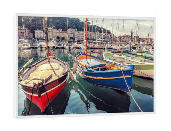 Poster mit weißem Rahmen "Harbor in Nice" artboxONE - Städte,Reise,Reise / Länder,Städte / Weitere