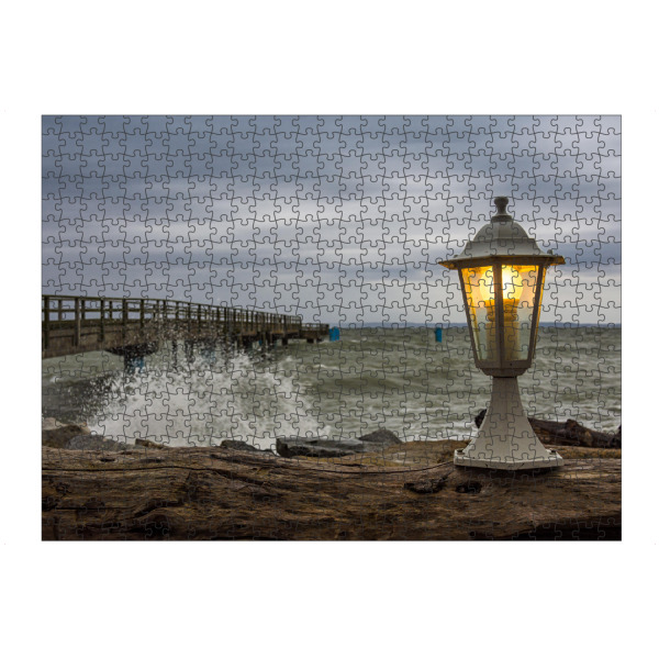 artboxONE Puzzle "Laterne und Seebrücke" artboxONE - Natur,Reise,Architektur,Reise / Strand und Meer