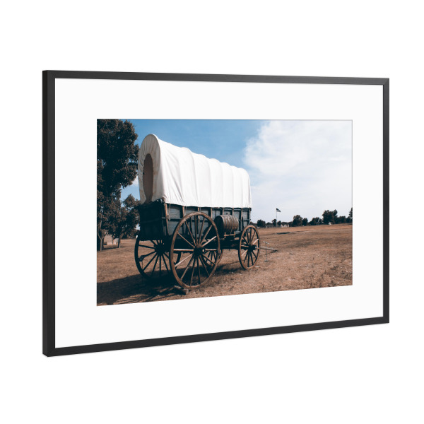 Poster mit Rahmen Schwarz (Metallic) "Fort Laramie, Wyoming" artboxONE - Reise,Reise / Länder