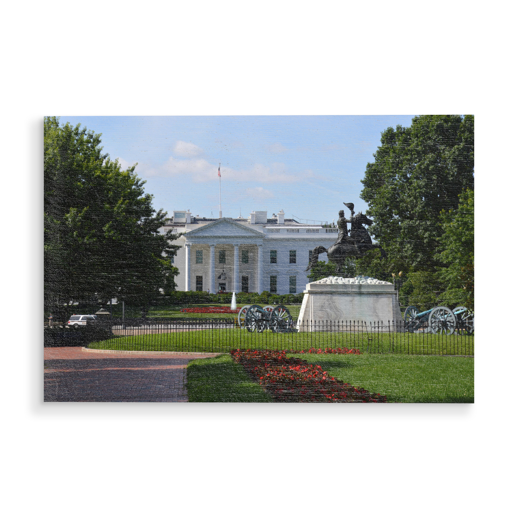 Holzbild "The White House at Washington" artboxONE - Reise,Reise / Länder,Städte / Washington